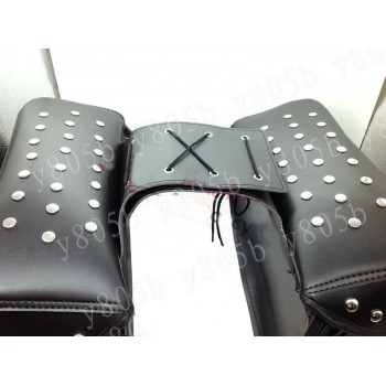 Black Rivet Side Bag Saddle Bags For Motorcycle Street Bike Dual Sport Bike Chopper Custom Cruisers Motorcycle Bike ATV
