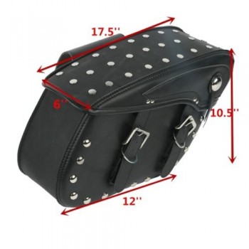 Motorcycle Leather Saddlebags For Harley Davidson HD Dyna Wide Glide FXDWG Fat Bob XL883 1200 96-14 Street Bob FXDB 2008-2017