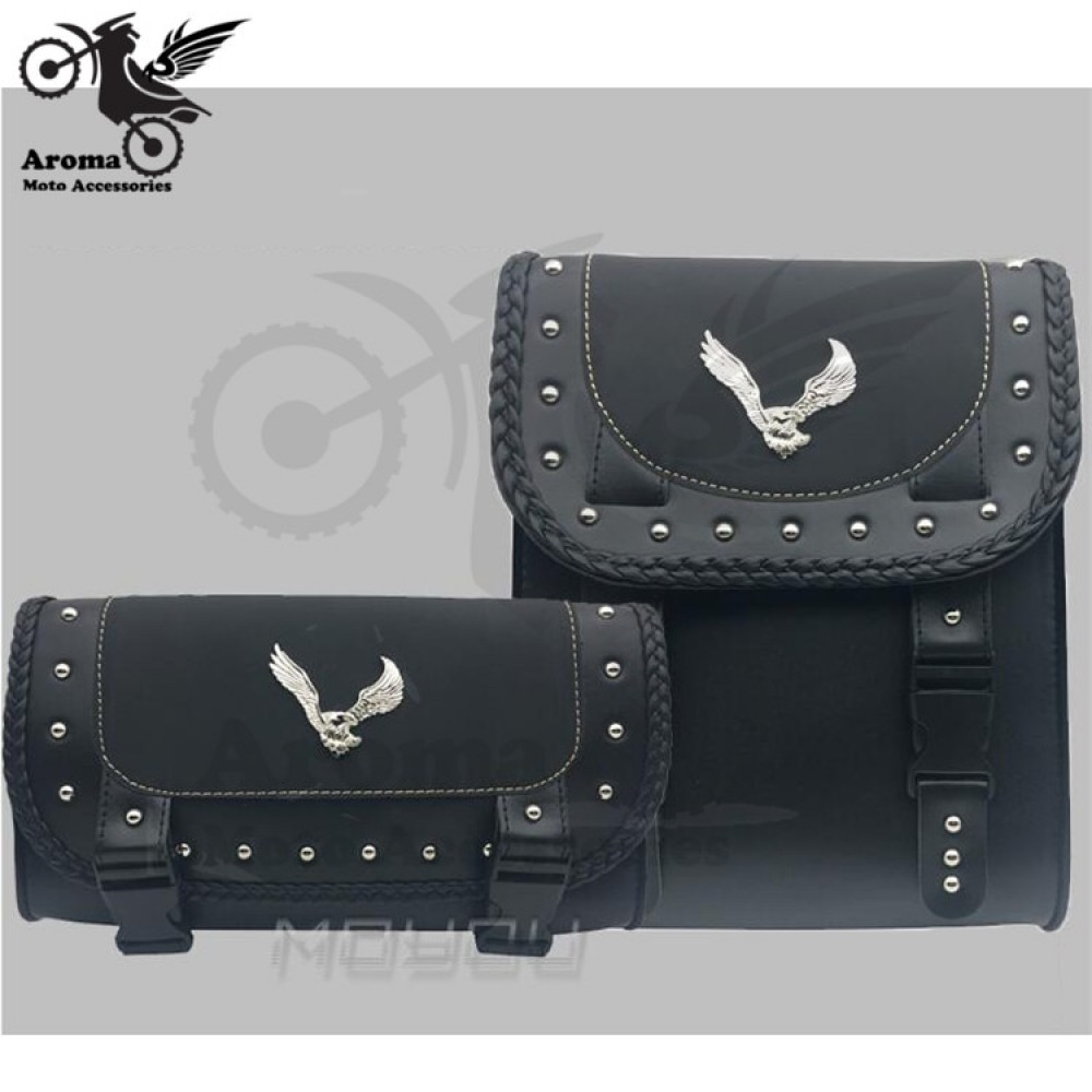 retro part eagle Badge Emblem rivet scooter head bags pit bike tool pouch motorbike tail bag moto luggage motorcycle saddle bags