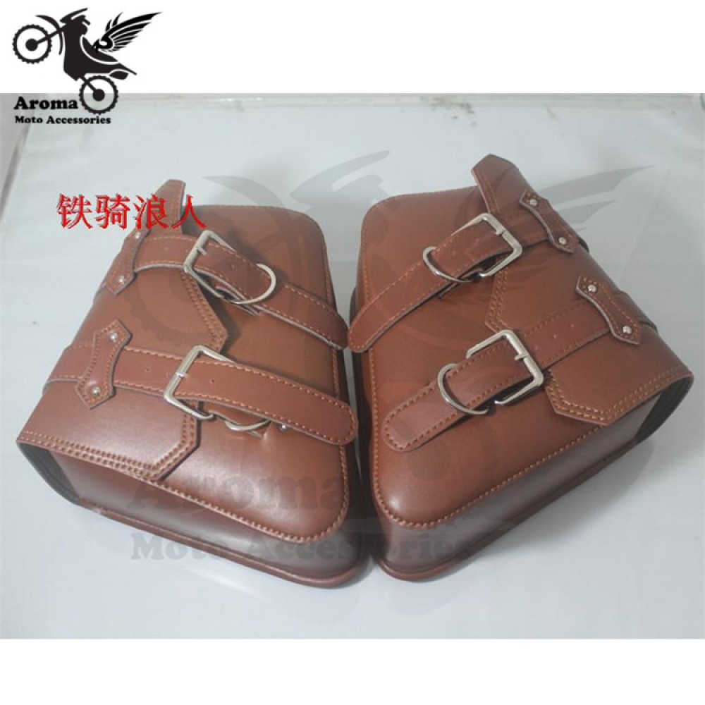 top quality leather motorcycle saddle bag for harley XL883 XL1200sportster luggage moto bag motorbike side storage tool pouches