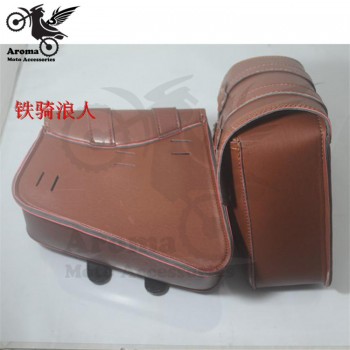 top quality leather motorcycle saddle bag for harley XL883 XL1200sportster luggage moto bag motorbike side storage tool pouches