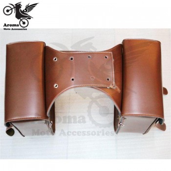 black brown cruise vehicle motorcycle Saddle Bags PU Leather Motorbike Side Tool Pouch Luggage Bag Prince Regal Raptor moto bag