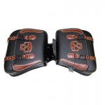 2PCS Skull Logo Motorcycle PU Leathrt Saddle Bag Storage Luggage Bags Tool Bags Pouch For Harley Honda Kawasaki Yamaha Suzuki