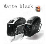 Matte black Hard Saddlebag Trunk Bag Luggage Tail Light Rail Bracket For Honda Shadow  Steed VLX 400 600 1100 DLX VTX1300 1800