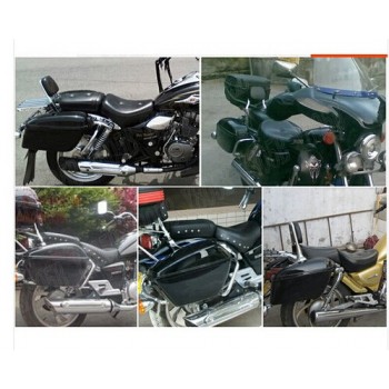 Matte black Hard Saddlebag Trunk Bag Luggage Tail Light Rail Bracket For Honda Shadow  Steed VLX 400 600 1100 DLX VTX1300 1800