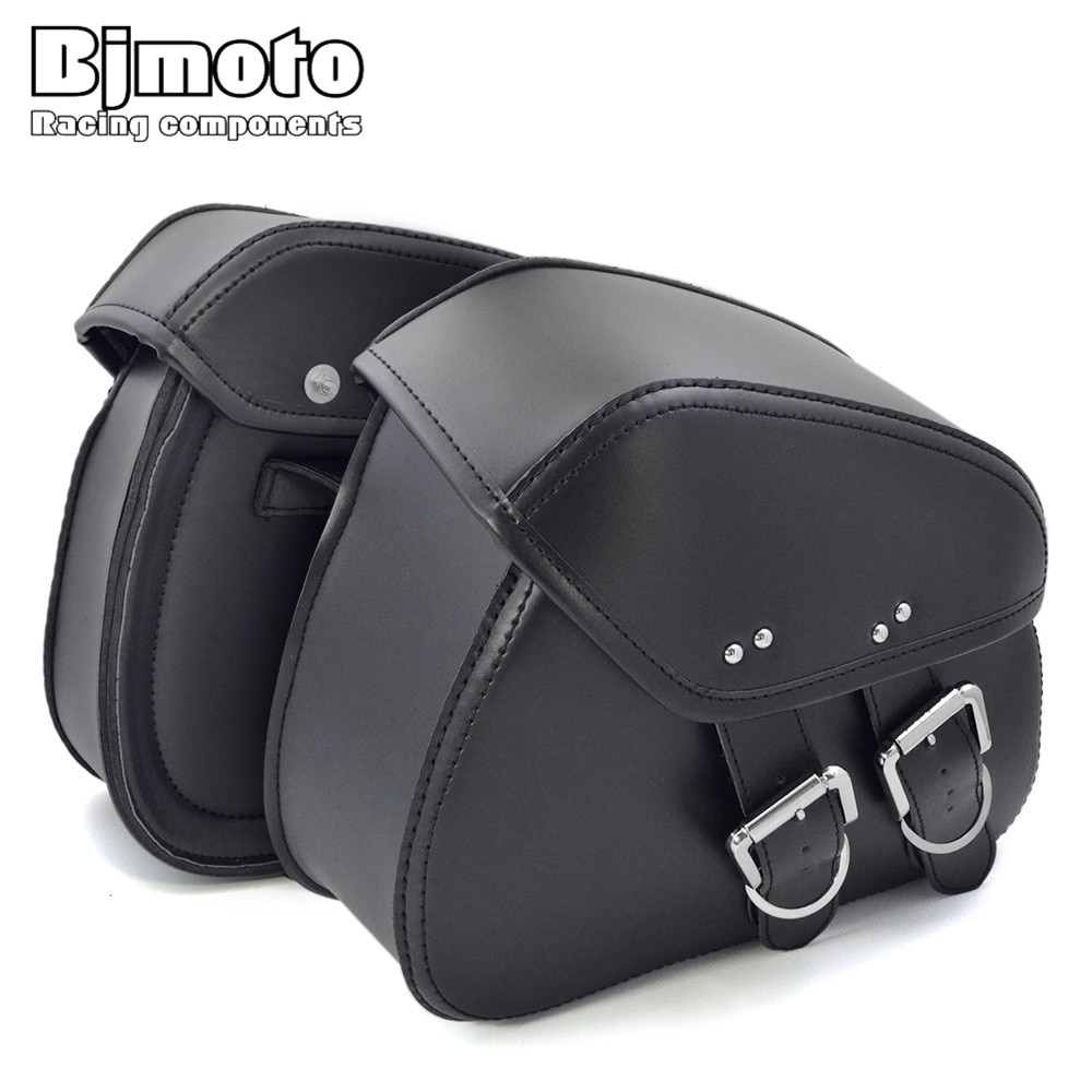 BAG-010-BK Motorcycle PU Leather Saddle Side Tool Bags Saddle Bag for Motorbike Luggage Accessories