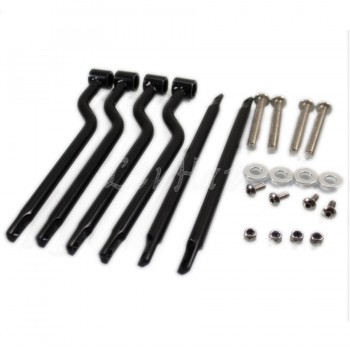 Motorcycle Black Saddle bag Support Bars Mounts Bracket For Kawasaki Honda Yamaha Suzuki Harley