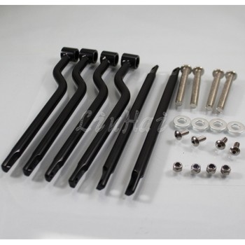 Motorcycle Black Saddle bag Support Bars Mounts Bracket For Kawasaki Honda Yamaha Suzuki Harley