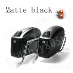 Matte black Hard Saddlebag Trunk Bag Luggage Tail Light Rail Bracket For VStar 400 650 Virago Xv Road Star  Vulcan Classic VN