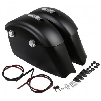 Motorcycle Matte Black Saddlebag Audio Lid Electronic Latch For Indian Chieftain Dark Horse Roadmaster  2014 2018 2016 2015 2017