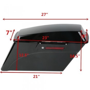 New Vivid Hard Saddle Bags W/ Lid Latch Keys For Harley Softail DYNA Sportster Touring Models 94-13 Road King FLHR Street Glide