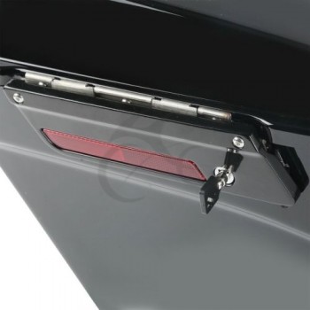 New Vivid Hard Saddle Bags W/ Lid Latch Keys For Harley Softail DYNA Sportster Touring Models 94-13 Road King FLHR Street Glide