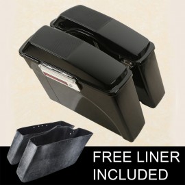 Hard Saddle bags Saddlebags amp;Speaker Lids For Harley Road King Glide Ultra 94-13 Sportster Dyna Softail Touring FLHR FLHT FLHX