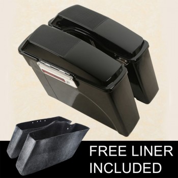 Hard Saddle bags Saddlebags amp;Speaker Lids For Harley Road King Glide Ultra 94-13 Sportster Dyna Softail Touring FLHR FLHT FLHX