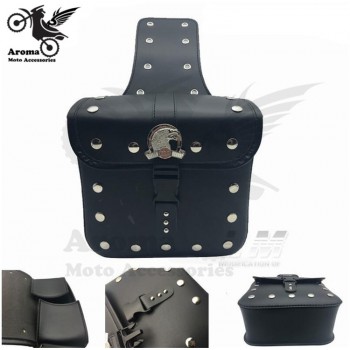 eagle badge emblem motorbike tool pouch scooter tail bag for yamaha harley rivet moto saddle bags luggage motorcycle side bag