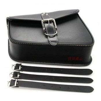 brand black PU Leather scooter side bag for harley bag motorcycle Saddle Bag for Harley Davidson XL883 1200 X48 moto luggage