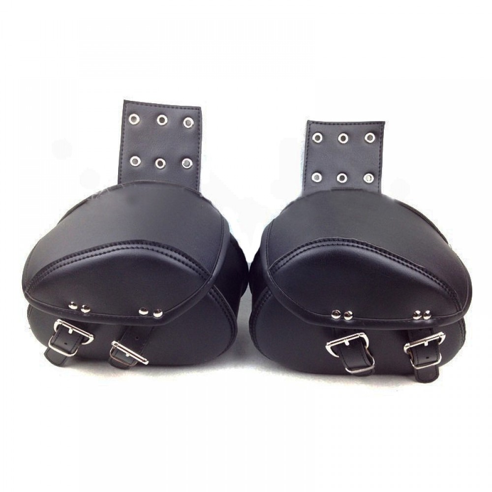 One pair motorcycle saddle bags Leather Tank bag Rear Side Riding Luggage cruise Motocross MINI motorcycle bags