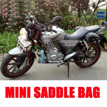 One pair motorcycle saddle bags Leather Tank bag Rear Side Riding Luggage cruise Motocross MINI motorcycle bags