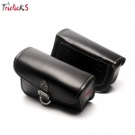 Triclicks Motorcycle PU Leather Tool Bag Left Right Luggage Bag Universal Saddlebag Saddle Bag For Harley Sportster XL 883 1200