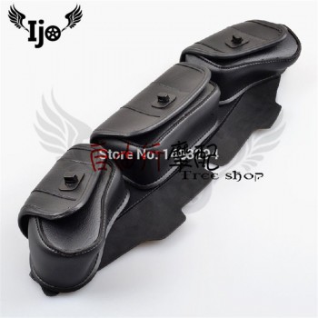 High-quality Motorcycle Bag side bag tail bag luggage saddle bag professional leather for kawasaki honda mochila moto