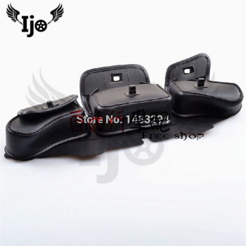 High-quality Motorcycle Bag side bag tail bag luggage saddle bag professional leather for kawasaki honda mochila moto
