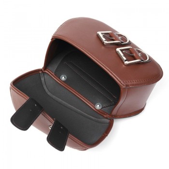 Motorcycle Leather Side Saddle Bags Tool Pouch PU Leather Bag For Davidson