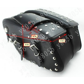 Motorcycle PU Leather Side Bag Saddle Bags For Street Bike Dual Sport Bike Chopper Custom Cruisers Motorcycle Bike ATV