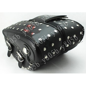 Motorcycle PU Leather Side Bag Saddle Bags For Street Bike Dual Sport Bike Chopper Custom Cruisers Motorcycle Bike ATV