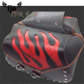 Motorcycle side bag general bag side box hanging box saddle bag professional leather for kawasaki honda Motorcycle Bag