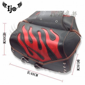 Motorcycle side bag general bag side box hanging box saddle bag professional leather for kawasaki honda Motorcycle Bag