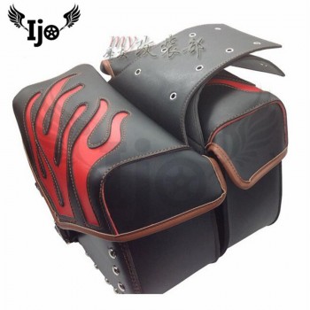 Motorcycle side bag general bag side box hanging box saddle bag professional leather for kawasaki honda Motorcycle Bag