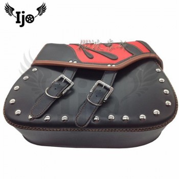 Motorcycle side bag general bag side box hanging box saddle bag professional leather for kawasaki honda Motorcycle Bag