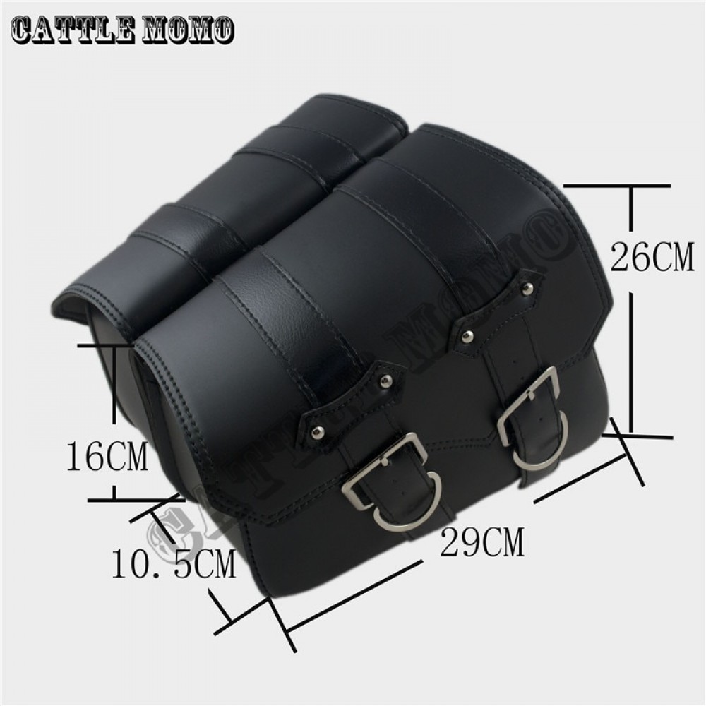 PU Leather Motorcycle Saddle Bags Side Bag Brown/Black Motor Chopper Bike Tool Bag for Sportster XL883 XL1200 Motorcycle Bags
