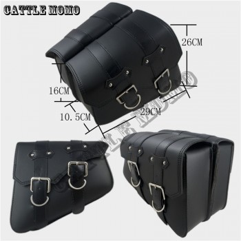 PU Leather Motorcycle Saddle Bags Side Bag Brown/Black Motor Chopper Bike Tool Bag for Sportster XL883 XL1200 Motorcycle Bags