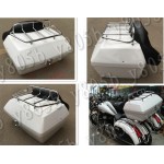 White Tail Box Luggage With Top Rack Backrest For Honda Rebel CMX 250 CA125 250 450 Gold Wing  GL1500 1800 SHADOW ACE VLX DLX