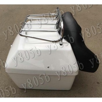 White Tail Box Luggage With Top Rack Backrest For Honda Rebel CMX 250 CA125 250 450 Gold Wing  GL1500 1800 SHADOW ACE VLX DLX