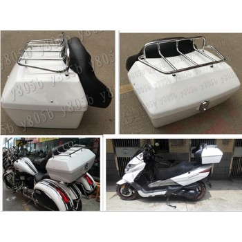 White Tail Box Luggage With Top Rack Backrest For Honda Rebel CMX 250 CA125 250 450 Gold Wing  GL1500 1800 SHADOW ACE VLX DLX