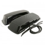 Black Saddlebag Lids With Dual 6x 9 speaker For Harley Touring FLH FLTR 1994-2013 12