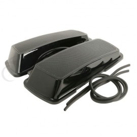 Black Saddlebag Lids With Dual 6x 9 speaker For Harley Touring FLH FLTR 1994-2013 12