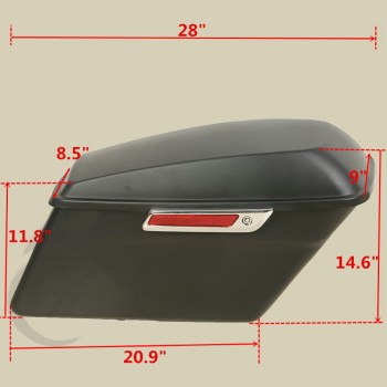 Matte ABS Hard Saddle Bags Saddlebag For Harley Touring FLHT FLHR FLTR FLHX 2014 -2018 2015 2016