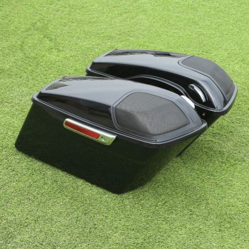 Saddlebag W/ Cutout Speaker Grill For Harley Touring Electra Road Street Glide FLT FLHT 14-18 Road King Ultra-Classic