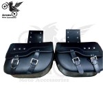 top quality rivet leather scooter saddlebag motorbike side bags moto saddle bag for Harley Davidson XL883/1200 motorcycle bag