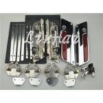 Motorcycle Chrome Saddlebag Lids Hardware locks  Latch Set Cover fits for Harley Touring Models Road King Electra New