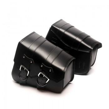 Triclicks PU Leather Saddlebag Motorcycle Saddle Bags Lamp;R Side Storage Motorbike Side Tool Bag For Harley Sportster XL883 XL1200