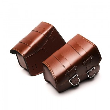 Triclicks PU Leather Saddlebag Motorcycle Saddle Bags Lamp;R Side Storage Motorbike Side Tool Bag For Harley Sportster XL883 XL1200
