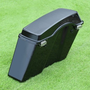 Black 6x9 Speaker Hard Saddlebags+Lid Latch For Harley Road King Road Street Glide 94-13