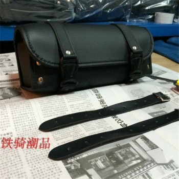black PU Leather motorbike tail tool bags motorcycle Saddle Bag for kawasaki honda suzuki yamaha Harley Davidson moto tail bags