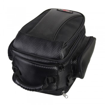 BENKIA Motorcycle Bags Helmet Tail Bags Motorcycle Luggage Bags Moto Handbag Black Motorbike Travel Touring Riding Saddlebag
