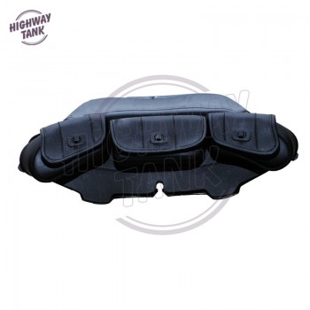 6 Black Windshield/Bag Saddle 3 Pouch Pocket motorcycles Bag case for Harley Davidson Touring 1996-2013 free shipping