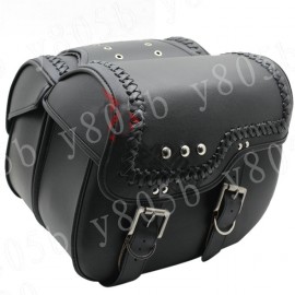 Motorcycle PU Leather Side Bag Saddle Bags For Honda Yamaha Suzuki Kawasaki Harley Bobber Custom Chopper Cruisers Street Bike